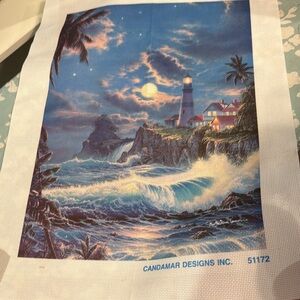 Candamar Designs Ocean Lighthouse Fiber Art